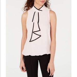 BCX Contrast Bow Blouse